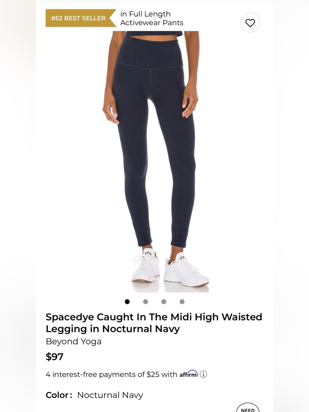Beyond Yoga Nocturnal Navy High-Waist Leggings
